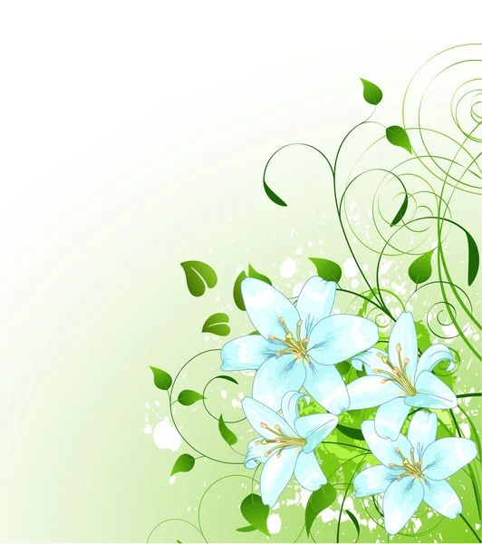 Spring background with bunch of Lilly — Stock vektor