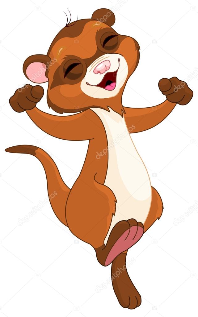 Illustration of very cute ferret