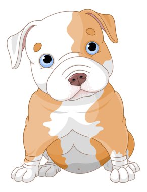 sevimli çizgi köpek yavrusu