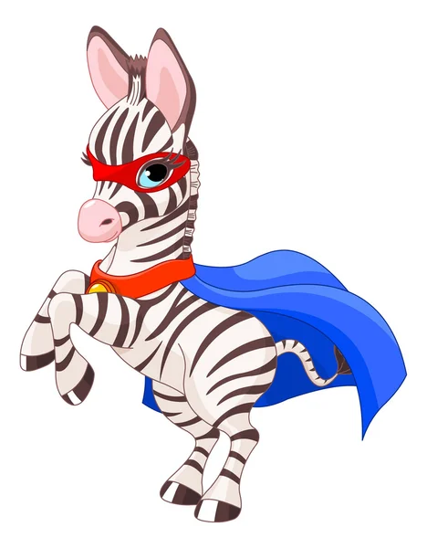Super Hero Zebra Foal Stock Vector