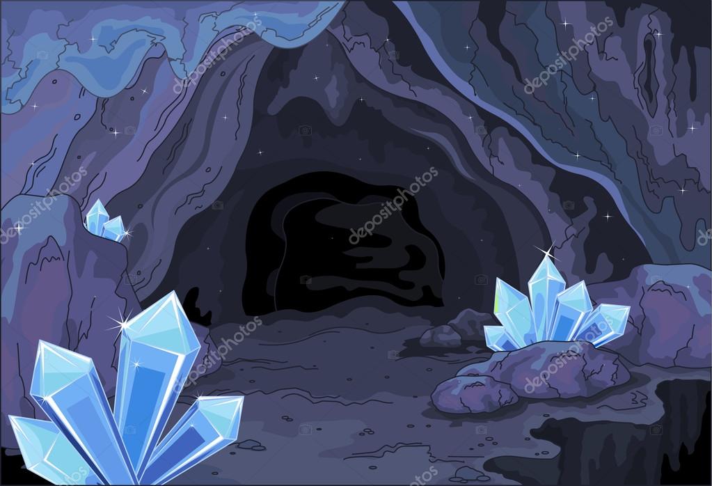 Illustration of a fairy cave. Vector illustration