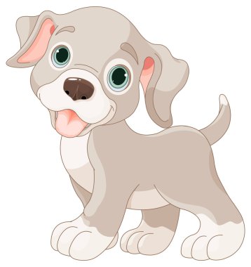 sevimli çizgi köpek yavrusu