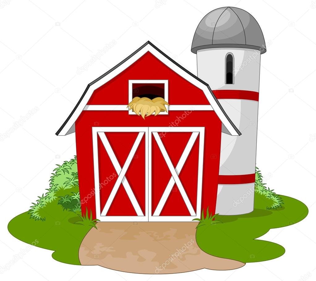 Illustration of a casual farm. Vector illustration