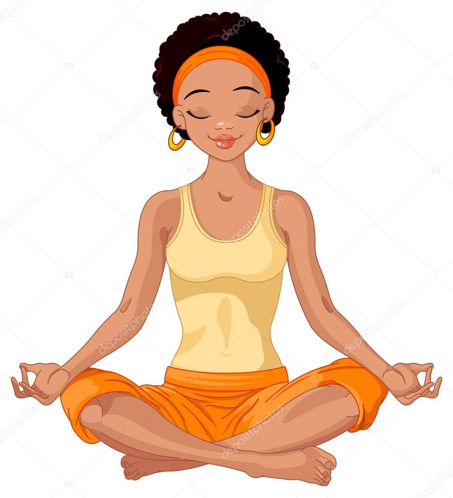 Girl doing yoga meditation