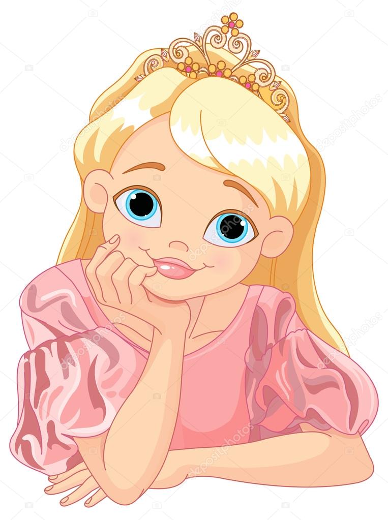 Illustration of cute little princess