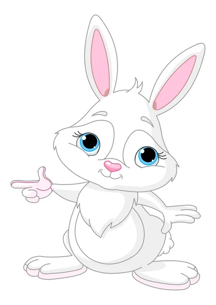 Mignon lapin blanc — Image vectorielle