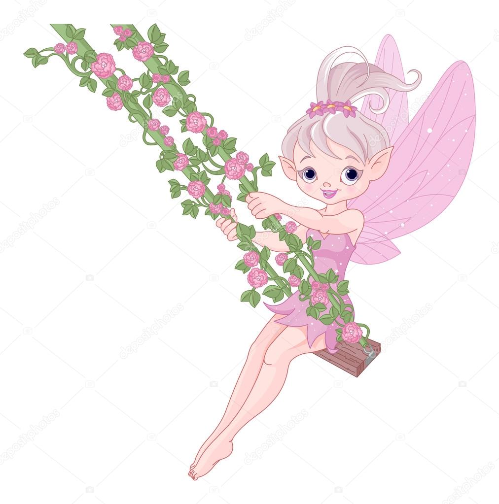 Pixy fairy on a swing