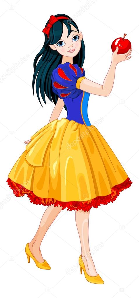 girl wearing Snow White costume