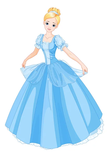 Girl dressed ball gown — Διανυσματικό Αρχείο