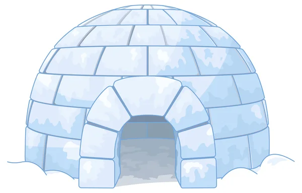 Igloo di ghiaccio blu — Vettoriale Stock