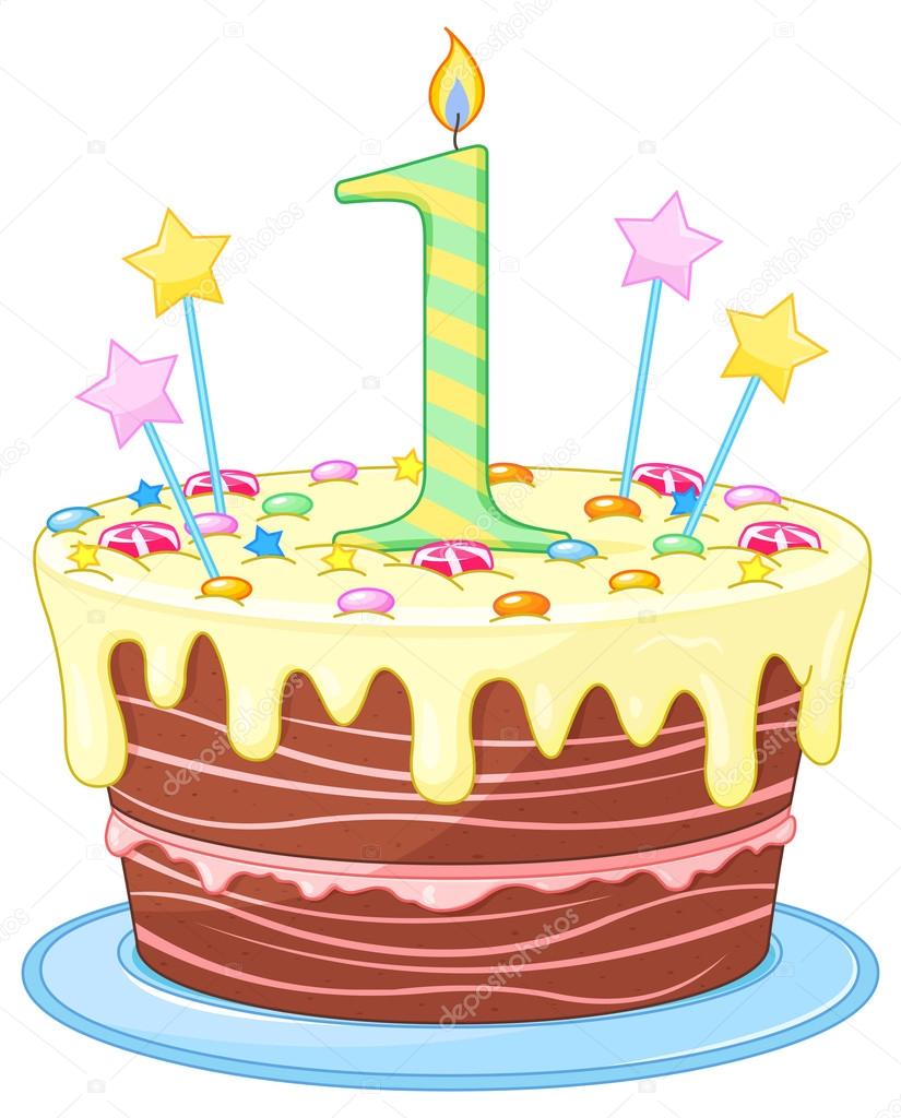 Geburtstag kuchen clipart grafiken Stock-Vektorbilder | DepositPhotos, image size:825x1024