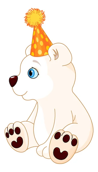 Oso polar celebrando — Vector de stock