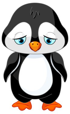 üzgün bebek penguen