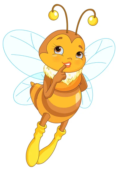 可爱的女性气质蜜蜂 — 图库矢量图片