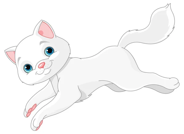 Мило білий кошеня — стоковий вектор