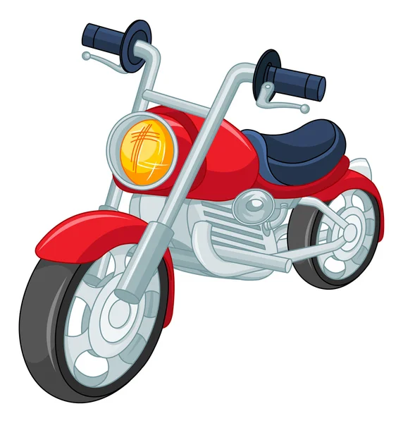 Ilustración de motocicleta roja — Vector de stock