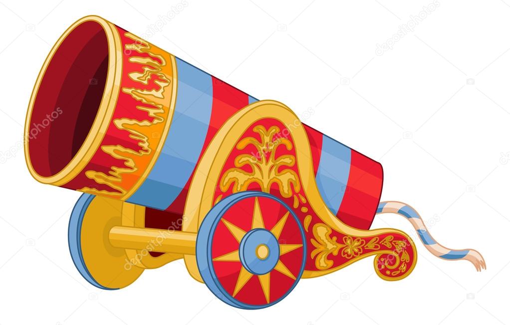 Vector illustration of huge cannon