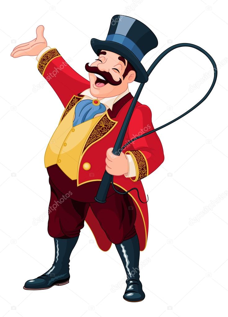 Vector illustration of graceful ringmaster