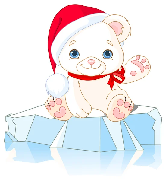 圣诞北极熊 — 图库矢量图片