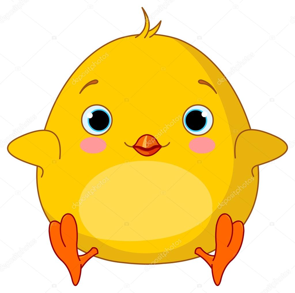 Vector illustration of very cute chick