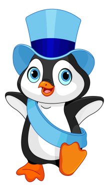 Yeni yıl bebek penguen