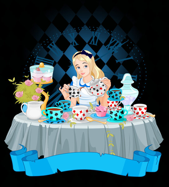 Alice pours tea