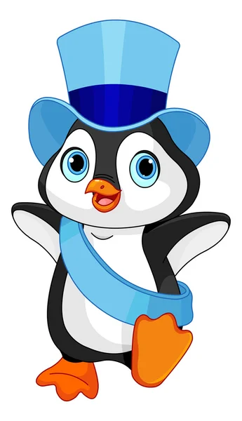 Nový rok baby tučňáka — Stockový vektor