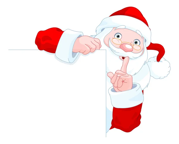 Santa Claus holding board — Stock Vector