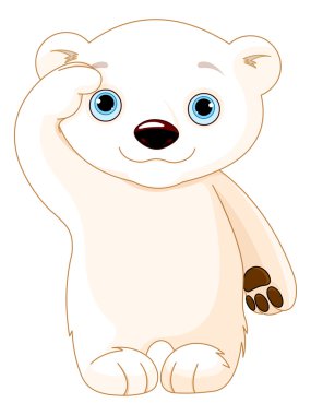 Kutup ayısı selamlayan