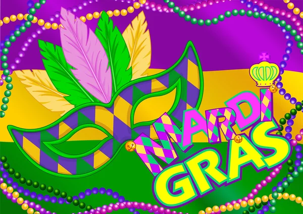 Máscara de Mardi Gras — Vector de stock