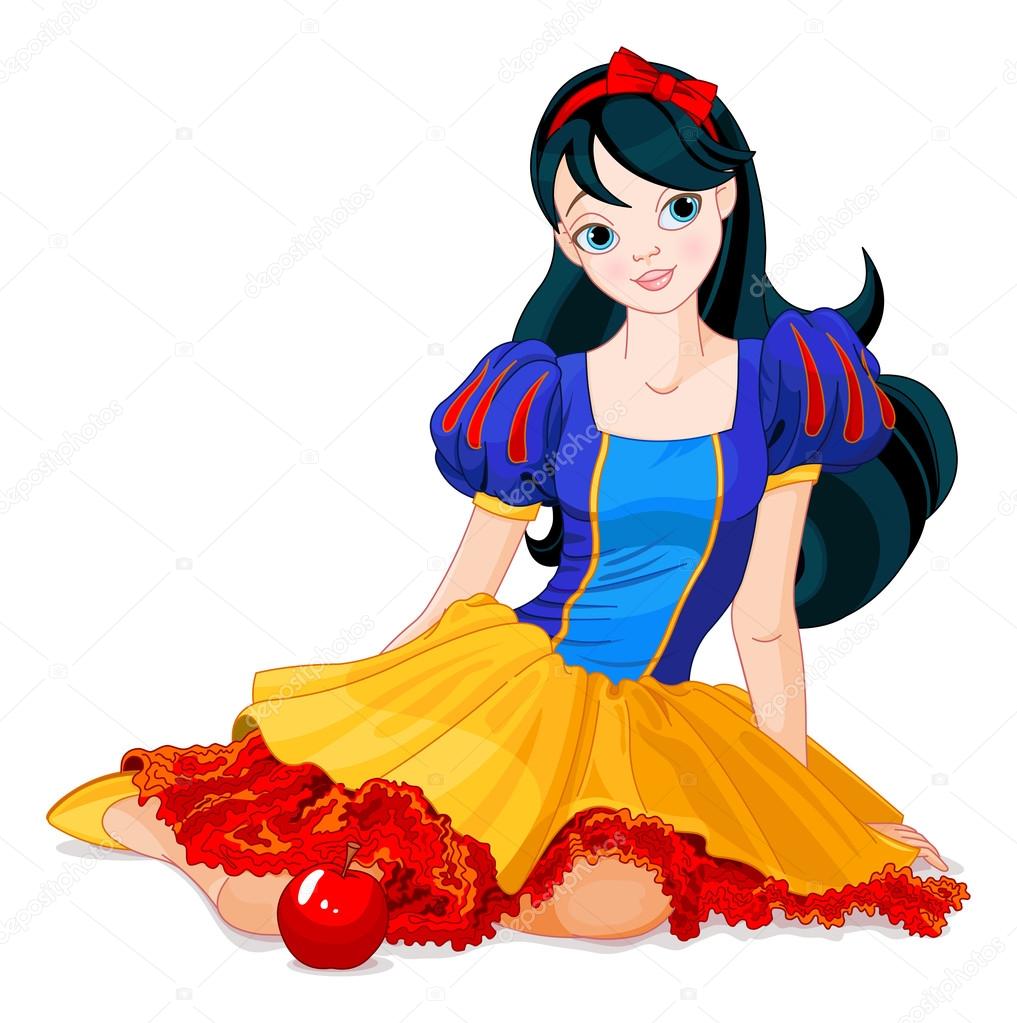 girl wearing Snow White costume