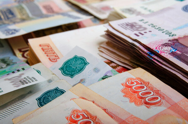 Cash russian rubles.