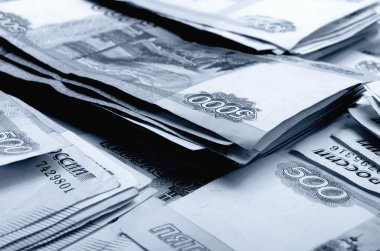 Rus ruble yakın çekim.