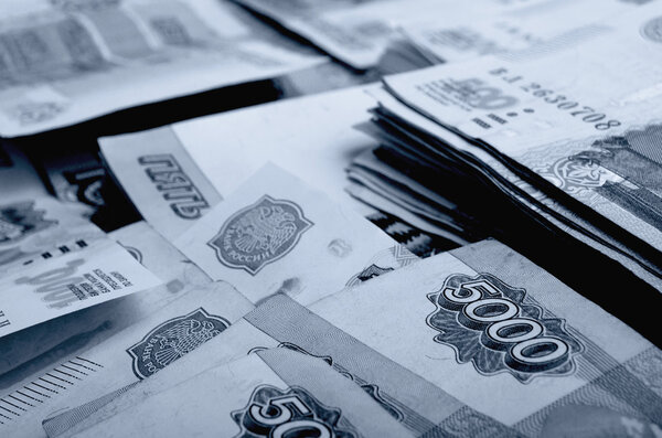 Cash russian rubles.