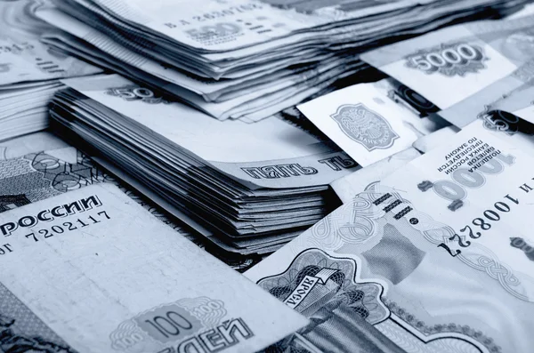 Bargeld russischer Rubel. — Stockfoto