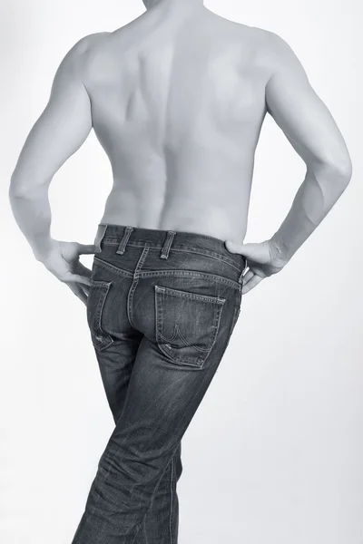 Male in jeans. — Stock Photo, Image