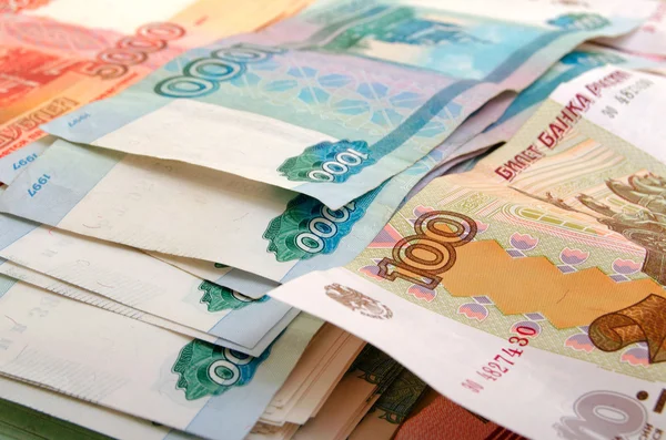 Efectivo Rublo ruso . — Foto de Stock