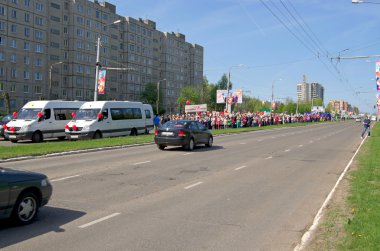 Novocheboksarsk, Rusya - 9 Mayıs 2016: Zafer Da kutlama