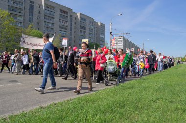 Novocheboksarsk, Rusya - 9 Mayıs 2016: Zafer Da kutlama