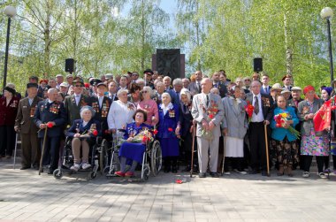 Novocheboksarsk, Rusya - 9 Mayıs 2016: Zafer Da kutlama