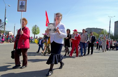 Novocheboksarsk, Rusya - 9 Mayıs 2016: Zafer Da kutlama