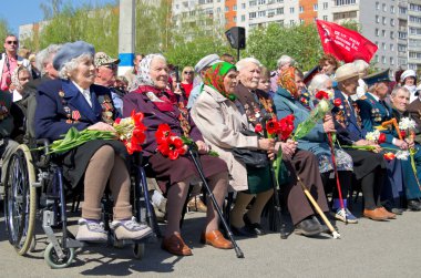 Novocheboksarsk, Rusya - 9 Mayıs 2016: Zafer Da kutlama