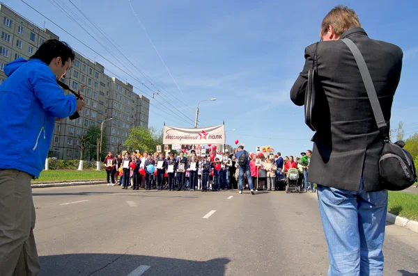 Novocheboksarsk, Rusya - 9 Mayıs 2016: Zafer Da kutlama — Stok fotoğraf