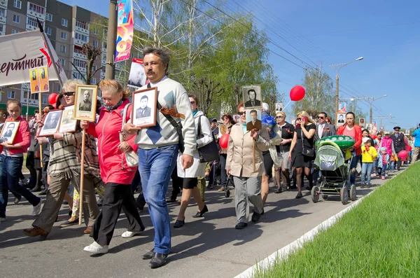 Novocheboksarsk, Rusya - 9 Mayıs 2016: Zafer Da kutlama — Stok fotoğraf