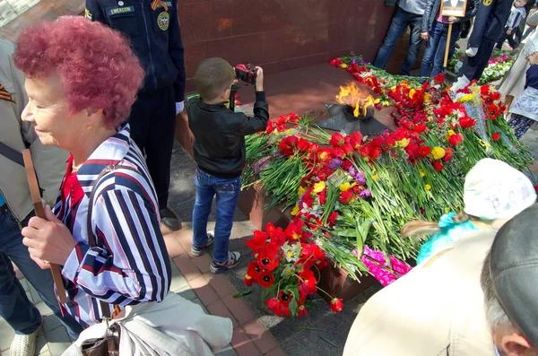 Novocheboksarsk, Rússia - 9 de maio de 2016: Celebração da Vitória Da — Fotografia de Stock