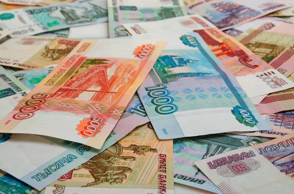 Contant geld Russische roebels. — Stockfoto