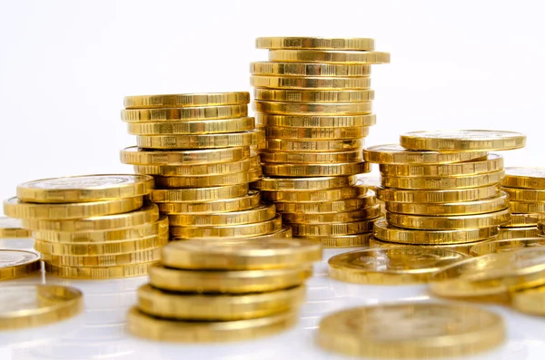 Sarı metal paraları.