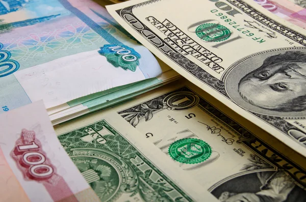 Especulación monetaria el dólar del rublo . — Foto de Stock