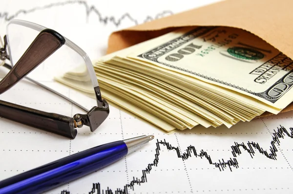 Financial forecasts on the stock exchanges. — Stock Photo, Image