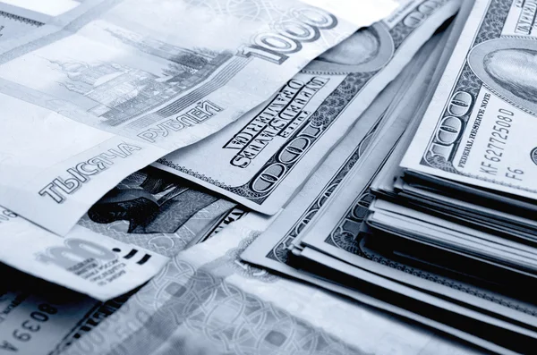 Especulação monetária o dólar rublo . — Fotografia de Stock